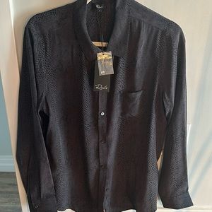 Snakeskin Print Long Sleeve Blouse